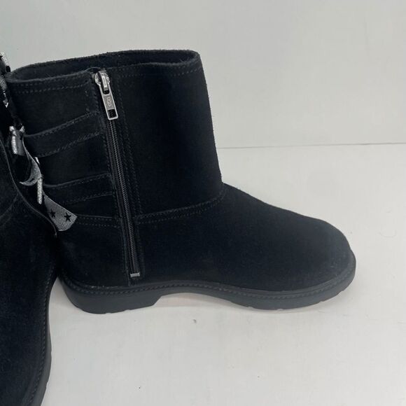 Ugg Tillee Women Black Sheepskin‎ Mid Calf Bootie Size 4 - Picture 5 of 8